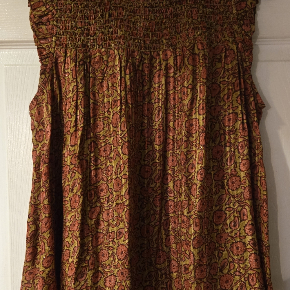 Floral Smocked Shirt